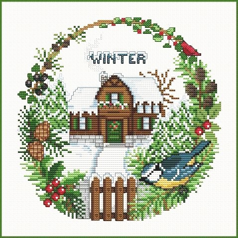 click here to view larger image of Cottage in Winter (chart)