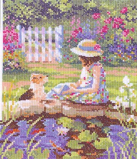 click here to view larger image of Reading Lesson (Evenweave) (counted cross stitch kit)