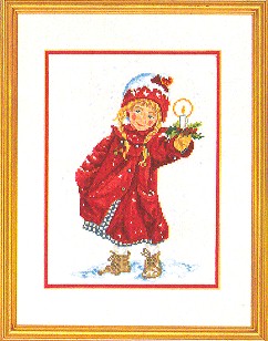 click here to view larger image of Girl With Candle (counted cross stitch kit)