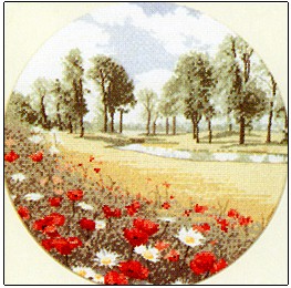 click here to view larger image of Summer Meadow - The Circles (counted cross stitch kit)