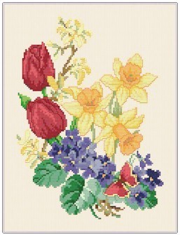 click here to view larger image of Spring Flowers (chart)