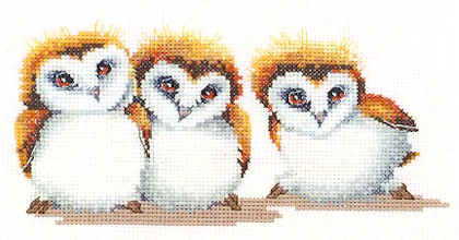 click here to view larger image of Three Little Maids  - Birds Trio (counted cross stitch kit)