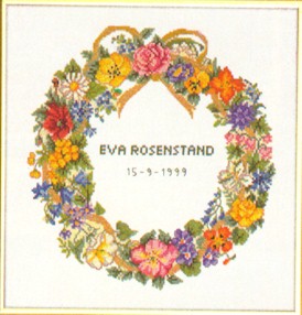 click here to view larger image of Floral Wreath (counted cross stitch kit)