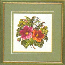 click here to view larger image of Flowers (counted cross stitch kit)
