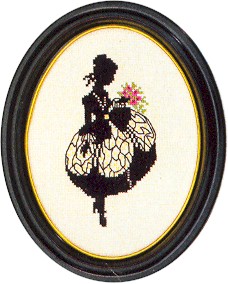 click here to view larger image of Girl Silhouette (counted cross stitch kit)