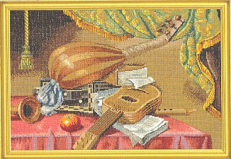 click here to view larger image of Musical Instruments (counted cross stitch kit)