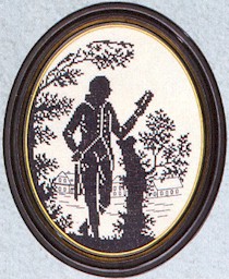 click here to view larger image of Silhouette Of A Gentleman (counted cross stitch kit)