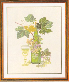 click here to view larger image of Wine Motif II (counted cross stitch kit)