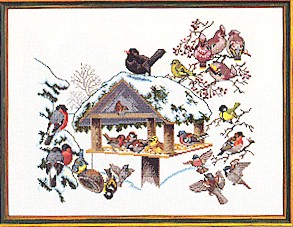 click here to view larger image of Winter Bird Feeder (counted cross stitch kit)