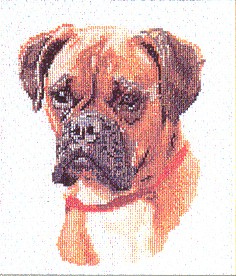 click here to view larger image of Dog Portrait - Linen (counted cross stitch kit)