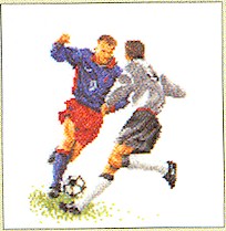 click here to view larger image of Soccer - Linen (counted cross stitch kit)
