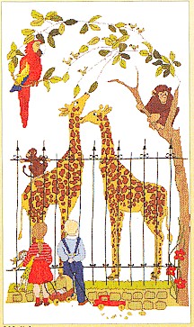 click here to view larger image of Visiting The Zoo  (counted cross stitch kit)