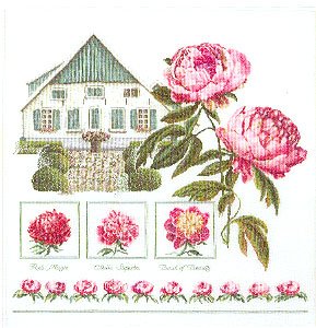 click here to view larger image of Peony (counted cross stitch kit)