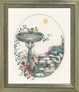 click here to view larger image of Birdbath (counted cross stitch kit)