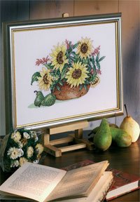 click here to view larger image of Sunflowers & Pears (counted cross stitch kit)