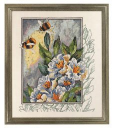 click here to view larger image of Bee In Flowers (counted cross stitch kit)