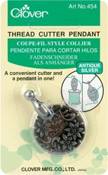 click here to view larger image of Thread Cutter Pendant, Clover - Ant Silver (accessory)