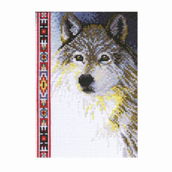 click here to view larger image of Wolf - Wildlife Mini (counted cross stitch kit)