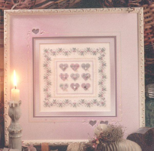 click here to view larger image of Charmed Hearts (counted cross stitch kit)