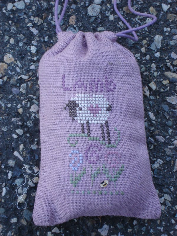 click here to view larger image of Lamb Bag Kit (counted cross stitch kit)