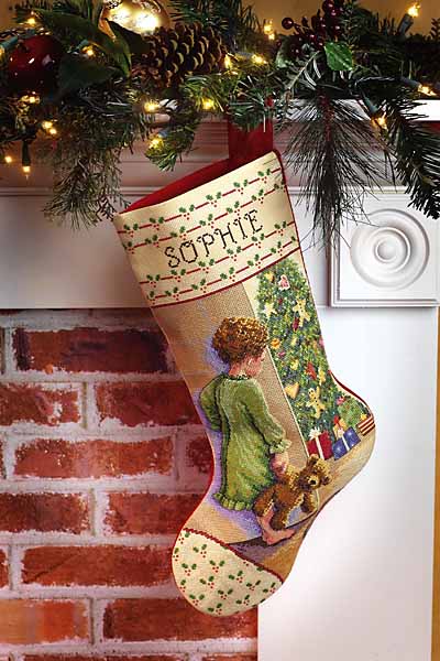 click here to view larger image of Christmas Morning Stocking (counted cross stitch kit)