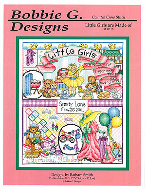 click here to view larger image of Little Girls Are Made Of (counted cross stitch kit)