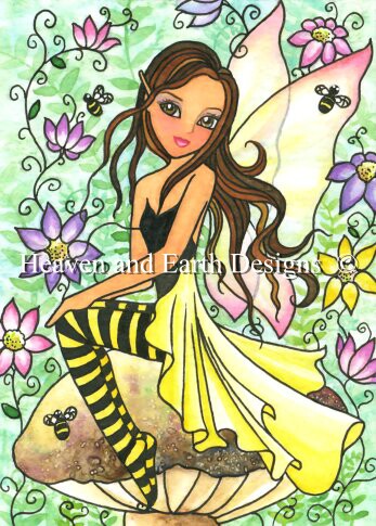 click here to view larger image of Mushroom Bee Fae - Quick Stitch (chart)