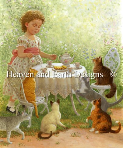 click here to view larger image of Cat Tea Party (chart)