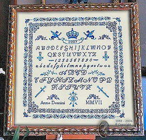 click here to view larger image of Royal Blue Sampler (chart)