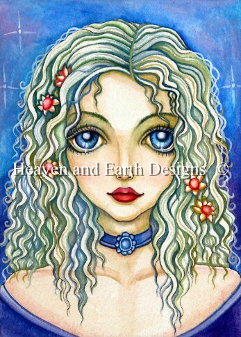 click here to view larger image of Blue Eyed Fairy - Quick Stitch (chart)