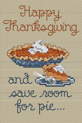 click here to view larger image of Thanksgiving Pie (w/charm) - Sue Hillis (chart)