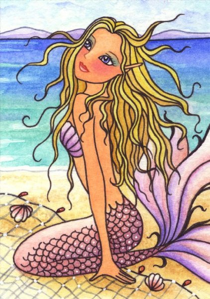 click here to view larger image of Fishnet Mermaid - Quick Stitch (chart)